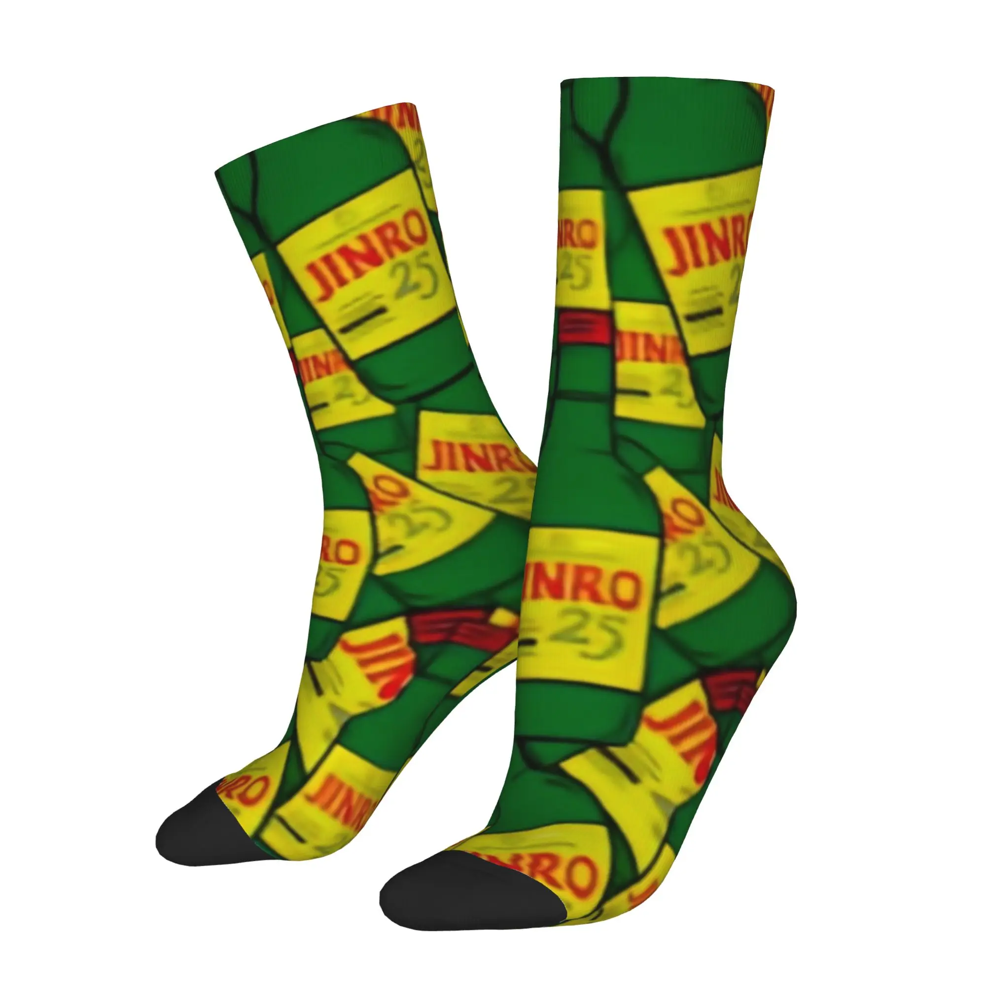 

Funny Sock jJinro jJinro Soju Bottle Pattern Vintage Quality Pattern Printed Men Socks Novelty Men's Socks