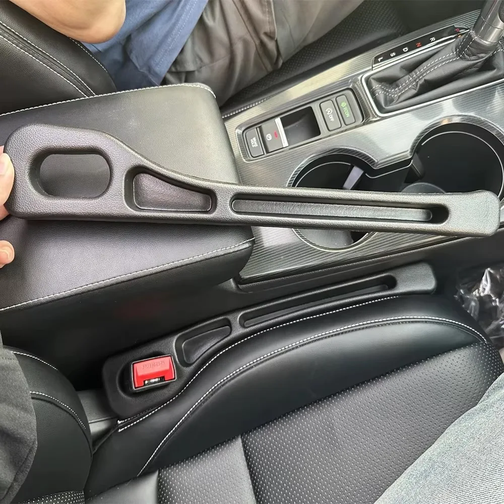 2Pcs Car Seat Gap Filler Seat Crevice Storage Box Bag Between Seats Console Organizer Decoration Interior Auto Accessories view 2