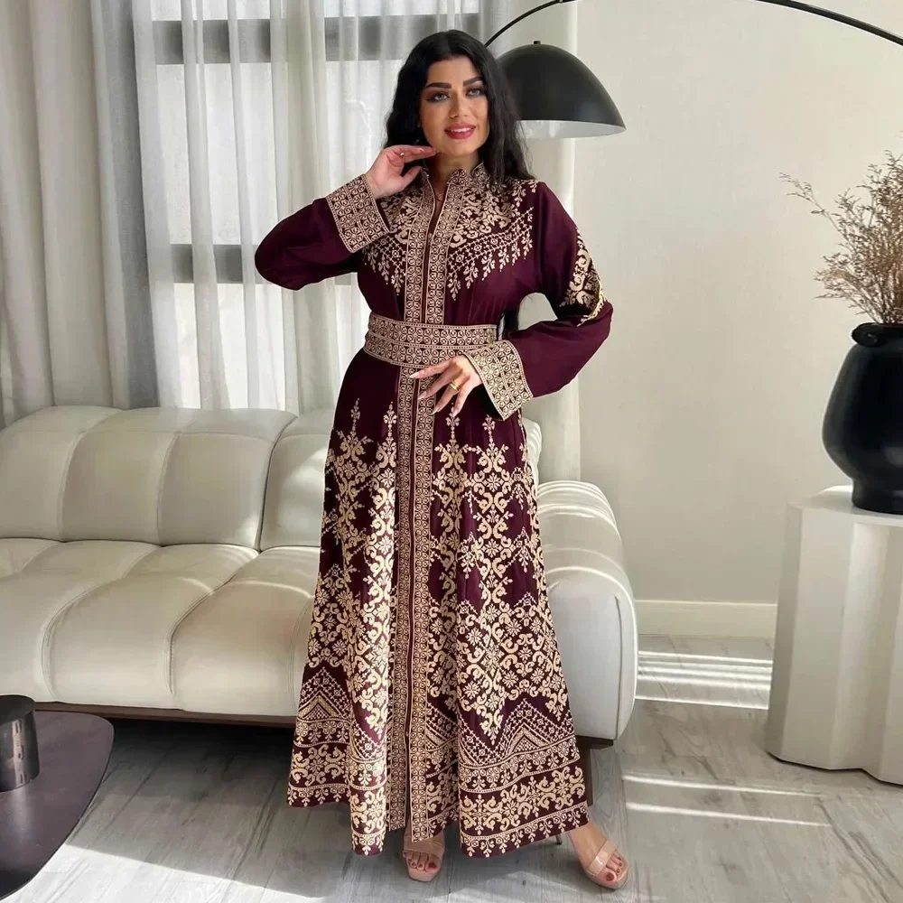 

Eid Muslim Abayas for Women Party Print Robe Dress Morocco Kaftan Islam Ramadan Dubai Vestidos Jalabiya Caftan Turkey Gown 2025