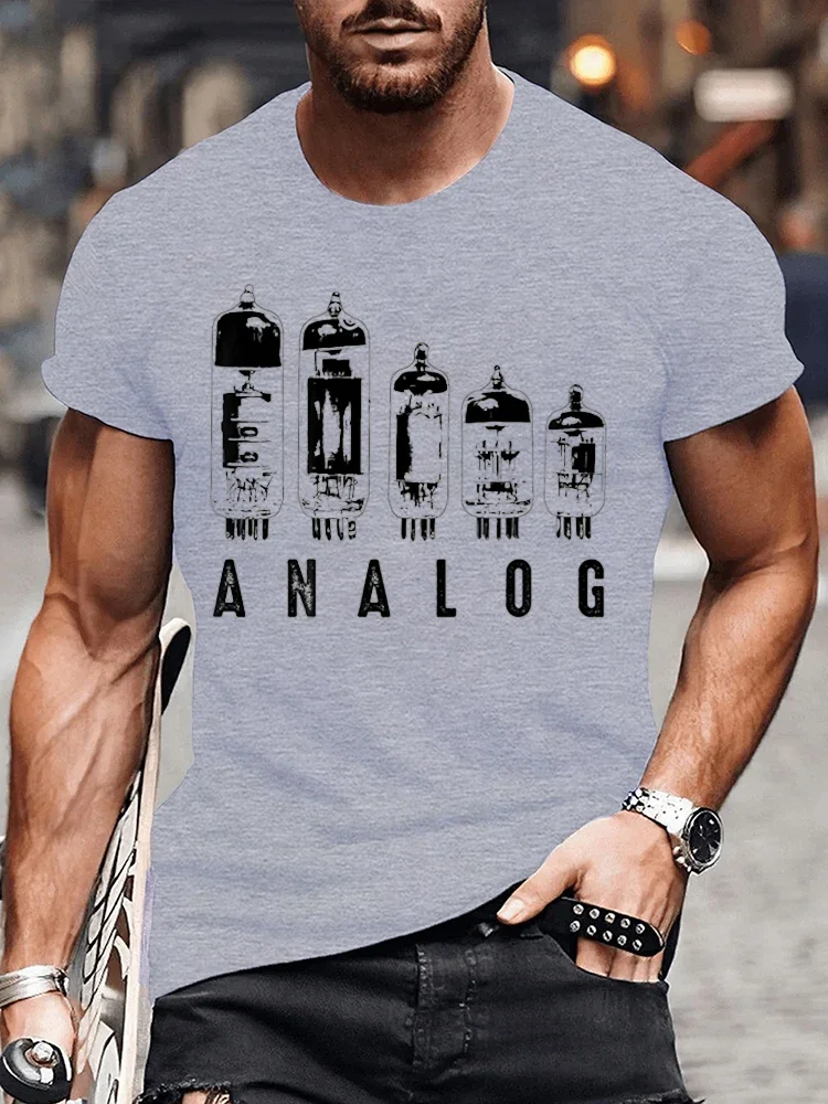 Novelty Analog Vacuum Tubes Funny Electron Valve Lover T Shirts Fashion Streetwear Short Sleeve Birthday Gifts Summer T-shirt