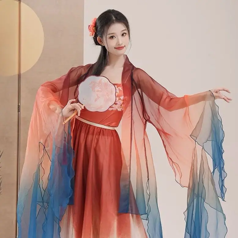 

Classical Dance Gradient Style Cardigan, Elegant Temperament, Big Skirt, Chinese Dance, Ethnic Dance, Art Examination And