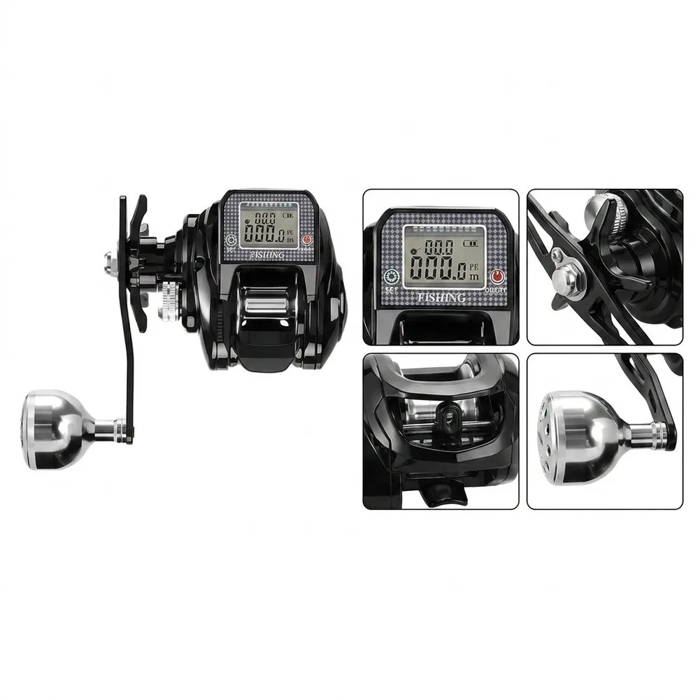 S200 Digital Baitcasting Reel Delivers Accurate Line Tracking Solar + USB Power Supply 10-Step Magnetic Braking