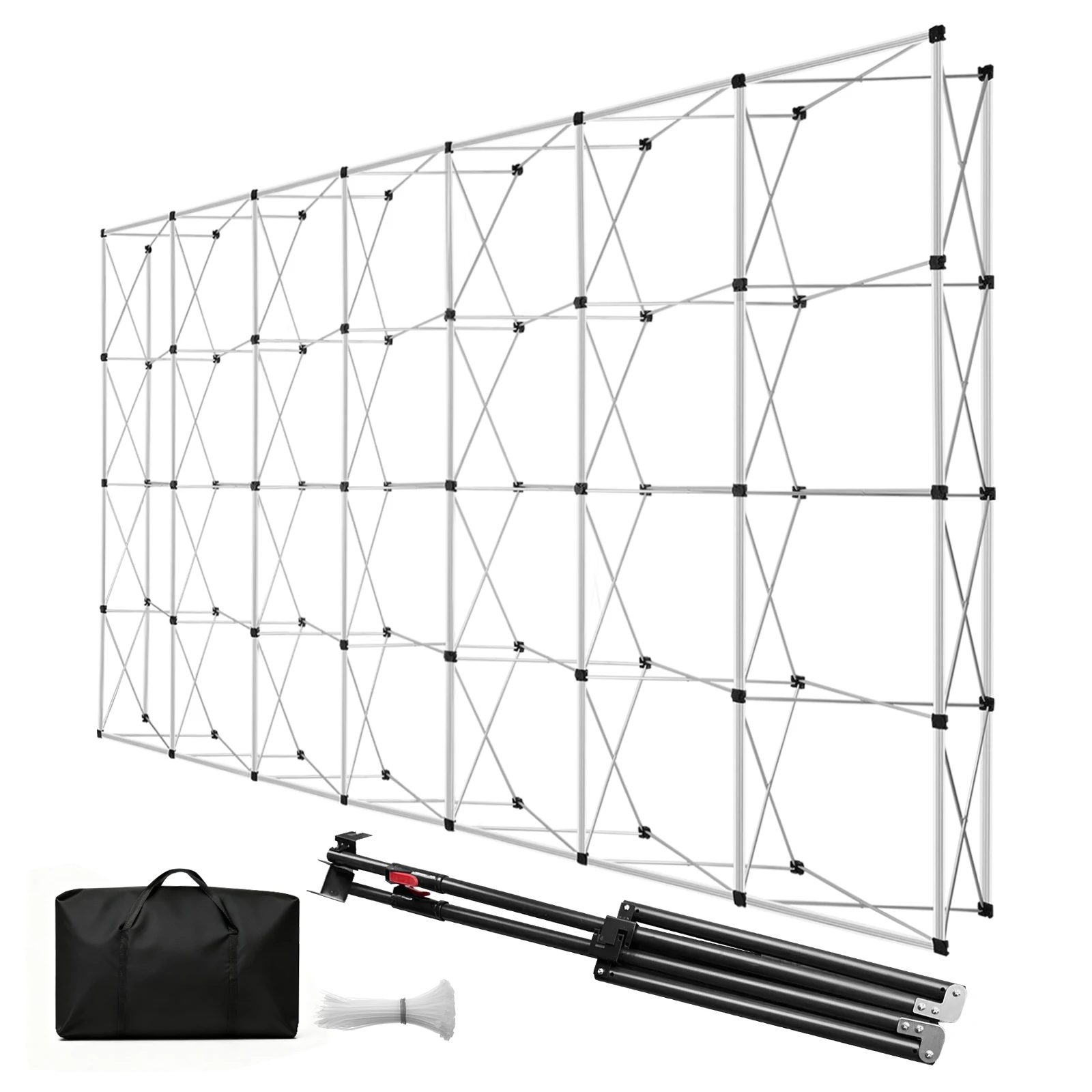 

Портативная выставочная конструкция 10x10/10x15/10x17 футов с сумкой для переноски, складной держатель для тканевого натяжного экрана для свадеб, выставок и мероприятий