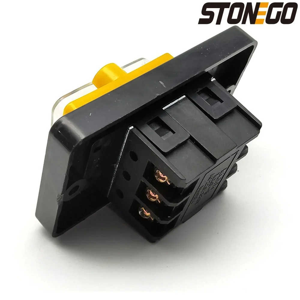 STONEGO 220V/380V 10A Switch Waterproof Pushbutton Switch Push Button ON Self-locking OFF Automatic Reset Electrical Equipment