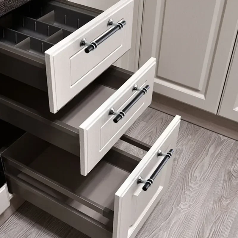 Modern simple cabinet wardrobe door bathroom long handle American black Nordic wardrobe furniture hardware