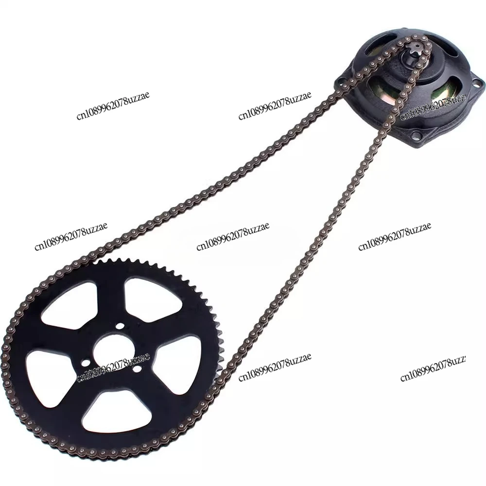 Mini Motorcycle Accessories 49CC Two-punch Small Sports Car Gearbox Chain Chain Disc Flywheel Sprocket Full Set 25H Type