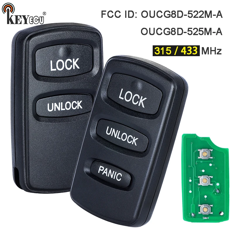 

KEYECU 314/315/ 433MHz OUCG8D-525M-A OUCG8D-522M-A Remote Key Fob for Mitsubishi Eclipse Endeavor Lancer Montero Sport Outlander