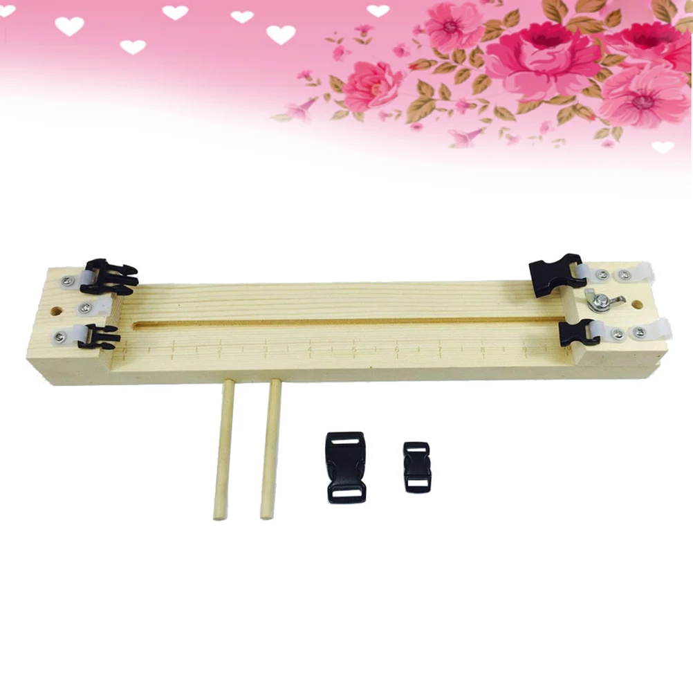 

Paracord Bracelet Wooden Frame Knitting Tool Wristband Maker Kit Bamboo Adjustable Strong Multifunctional Bracelet Maker