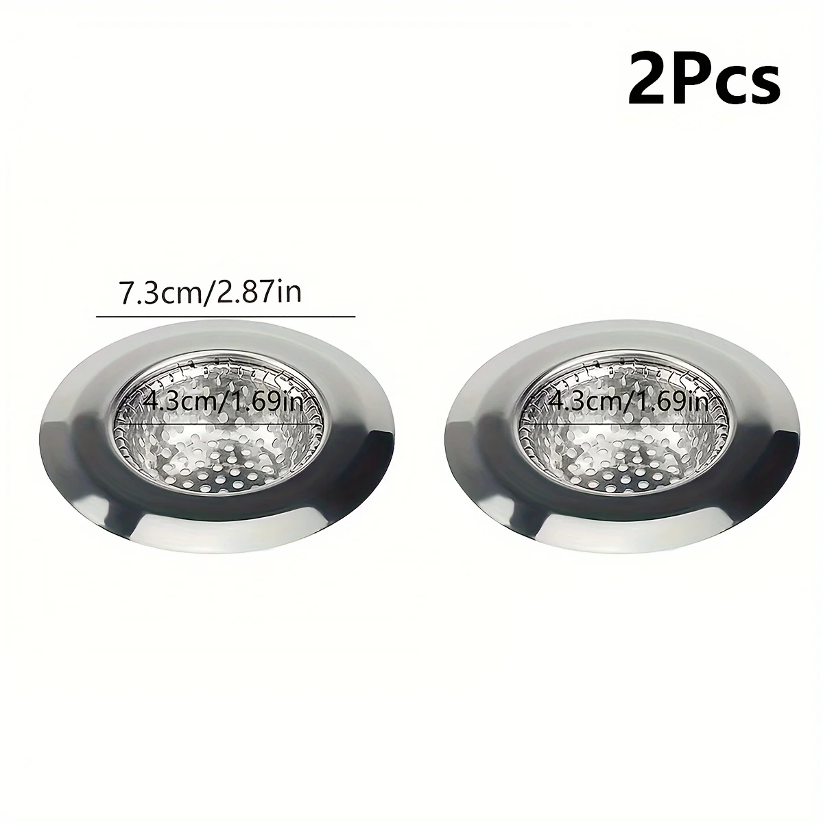 2 Stück Edelstahl-Spülbeckensieb, Abfluss-Sieb für die Küchenspüle, großer, breiter Rand, 4,5 Zoll Durchmesser, perfekt für die meisten Küchenspülen – Detail 10