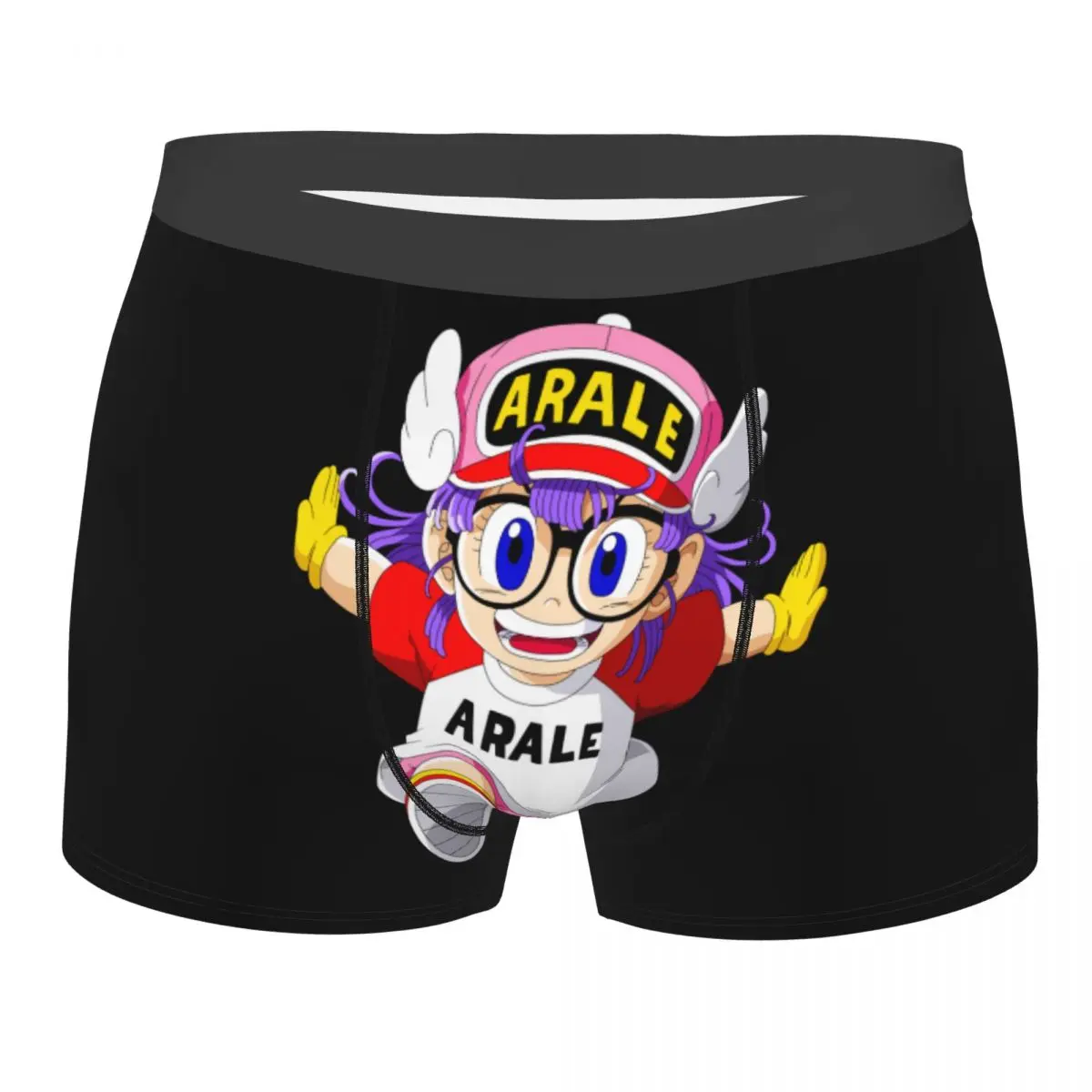 Arare Arale Purple Dr Slump Underwear Men Sexy Print Customized Boxer Shorts Panties