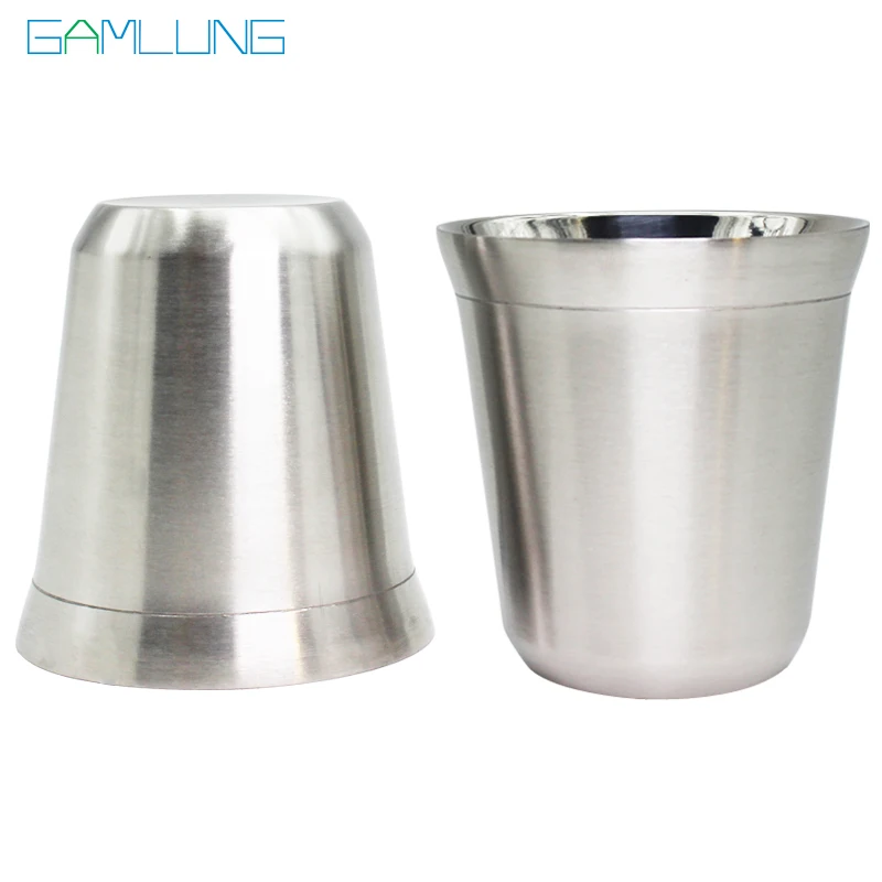 GAMLUNG Pixie Nespresso Espresso كوب قهوة من الفولاذ المقاوم للصدأ كوب قهوة كوبانور كوب قهوة 2 قطعة مع محرك واحد 170 مل #4
