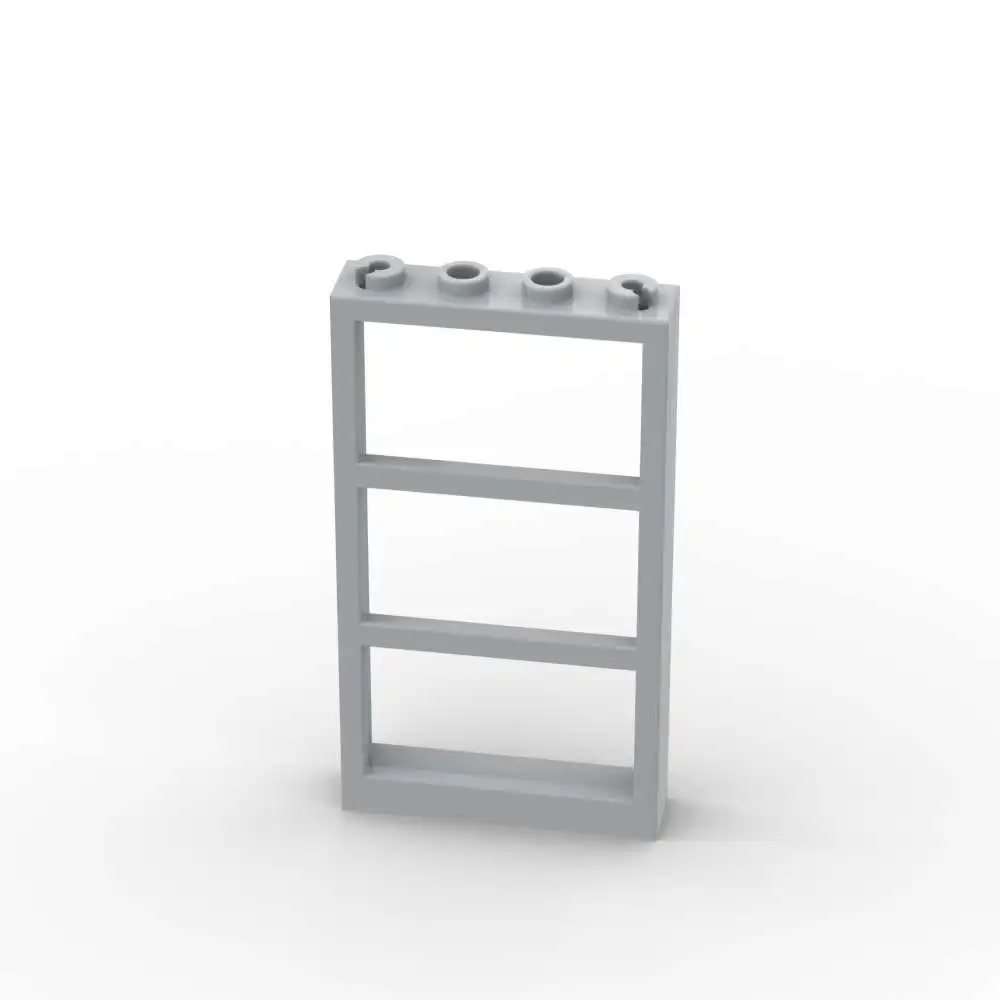 MOC 10個入りパーツブリック57894窓1x4x6ビルディングブロックパーツセット（3枚窓付き）家組み立てDIYおもちゃ子供誕生日プレゼント