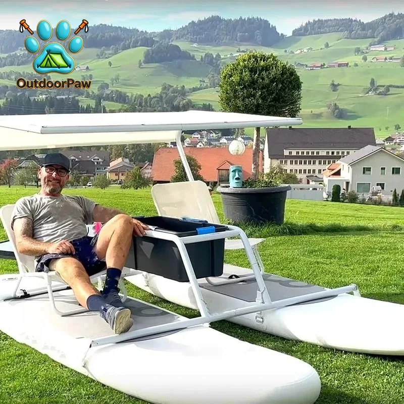 Luxurious Portable Durable Leisure and Fishing Pontoon Water Sports Bikes Pedal Bikes for Sale Catamaran for Lakes and Oceans