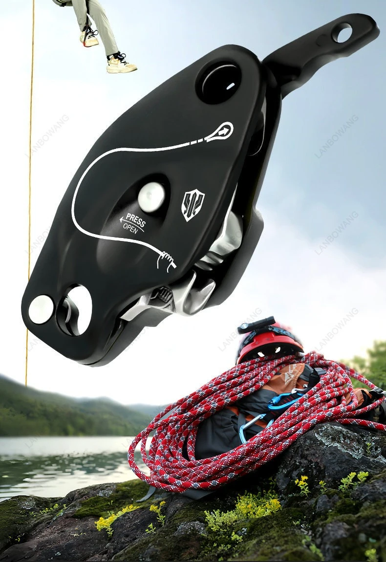 250kg Anti-Panic Cam Descender Manual Control For Outdoor Climbing Aerial Work Protection A