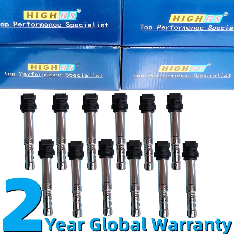 07C905715 Ignition coil for Bentley Continental 2010-2017 6.0L W12 2003 6.8L V8 Flying Spur 2013-2019 UF-542 0986221050