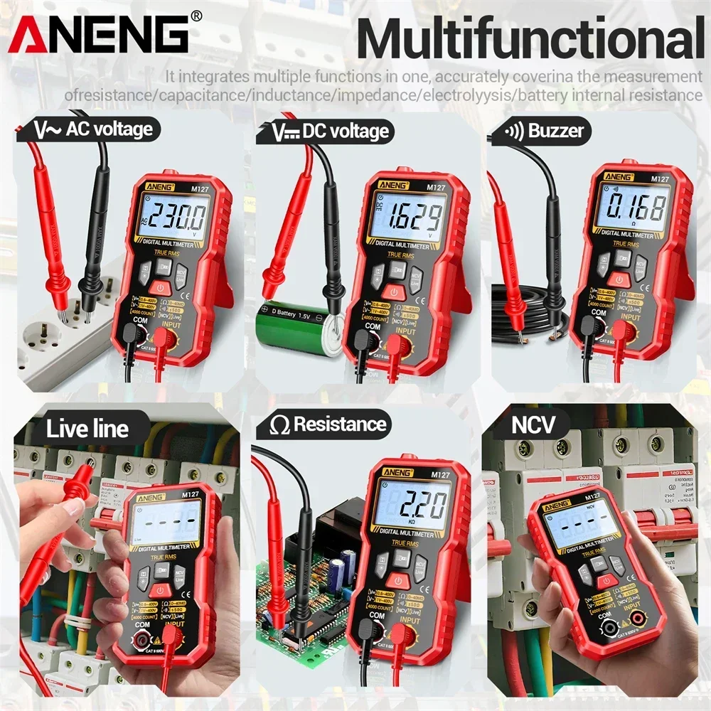 Digital Multimeter Tester pen kit ANENG  AC/DC Voltage Resistance NCV Sensing Ohmmeter Zero-fire Detect Line Multifunction Tools