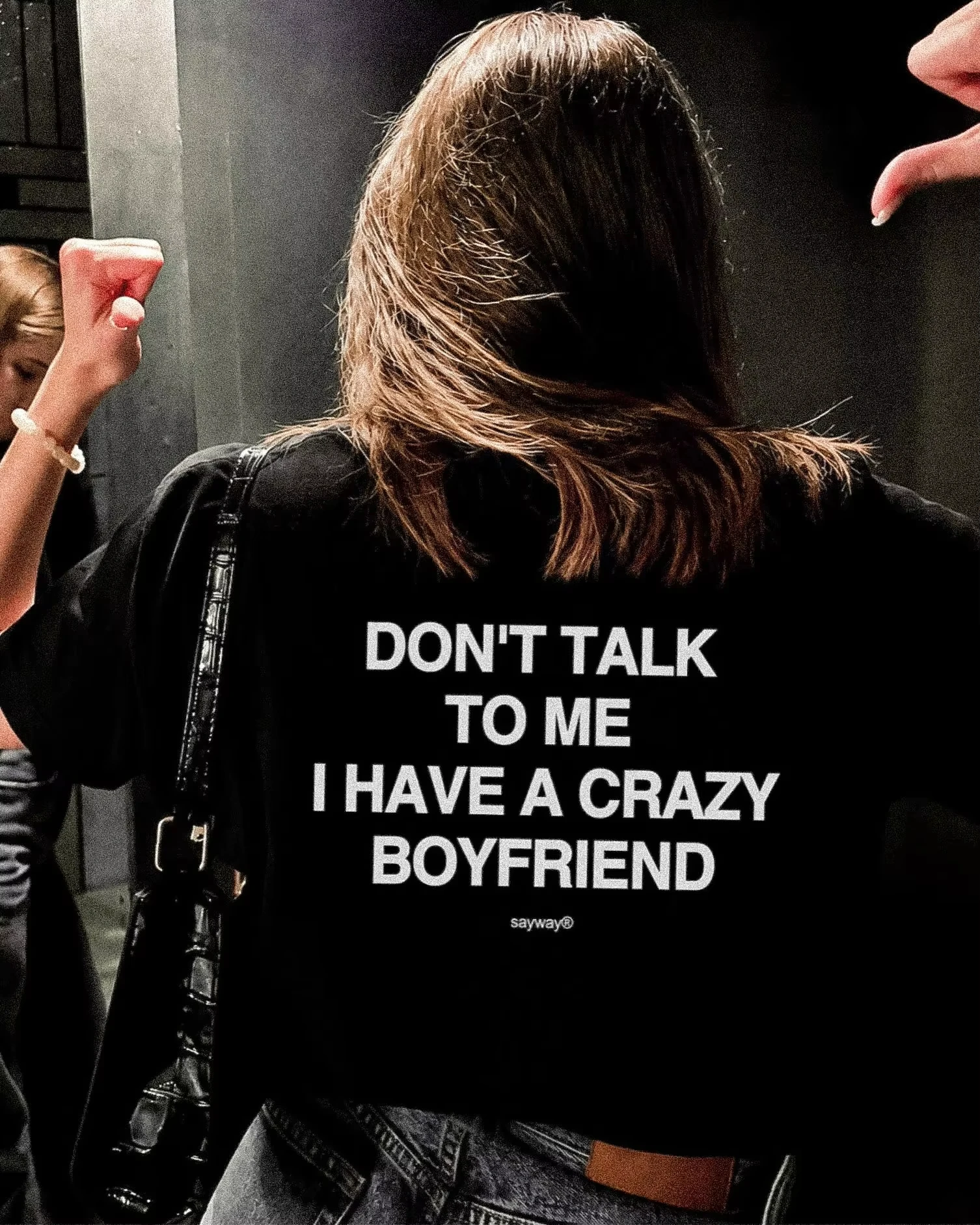 DON'T TALK TO ME I HAVE A CRAZY BOYFRIEND Trendy Brand T-Shirt Tee Men Women Summer Streetwear