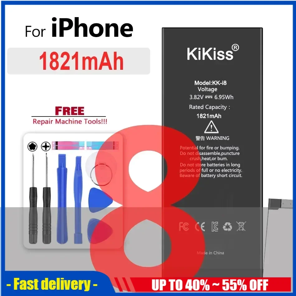 

8 Mobile Phone Battery For iPhone 8 1821mAh Full Capacity