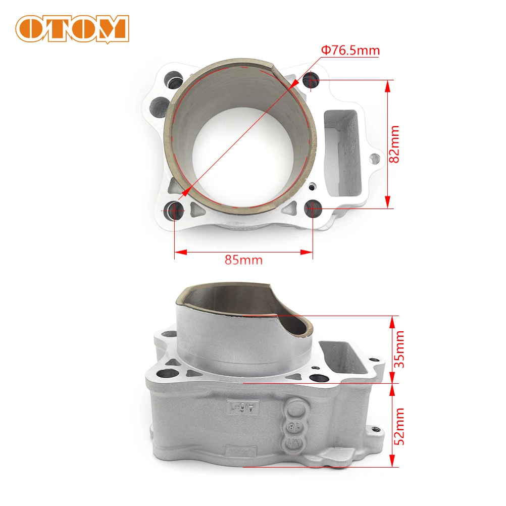 OTOM Motorcycle Cylinder Block Bore 76.5mm For HONDA CRF250R 2010-2017 Engine 12100-KRN-A40 Pit Dirt Bikes Off-road Accessories