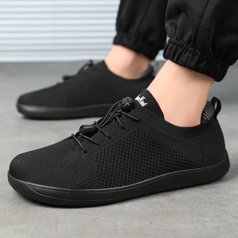 New Wide-toe Men's Shoes Casual Soft Sole Wide-Toe Shoes Walking Sneakers Breathable Mesh Comfortable Barefoot Shoes Big Size 48