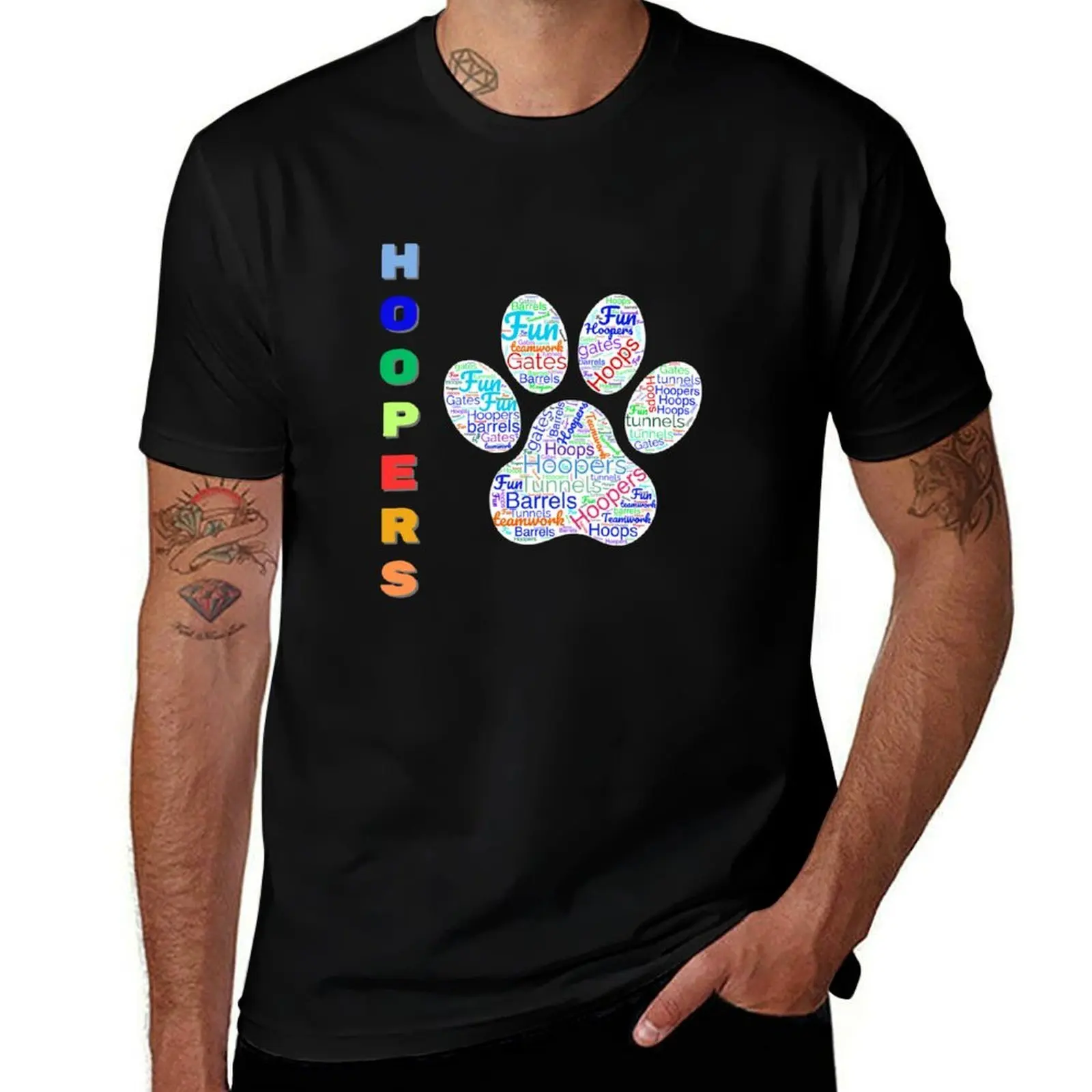Dog Hoopers - Dog Agility Hoops T-Shirt Basic Plain Tee for Spring and Summer T-Shirt