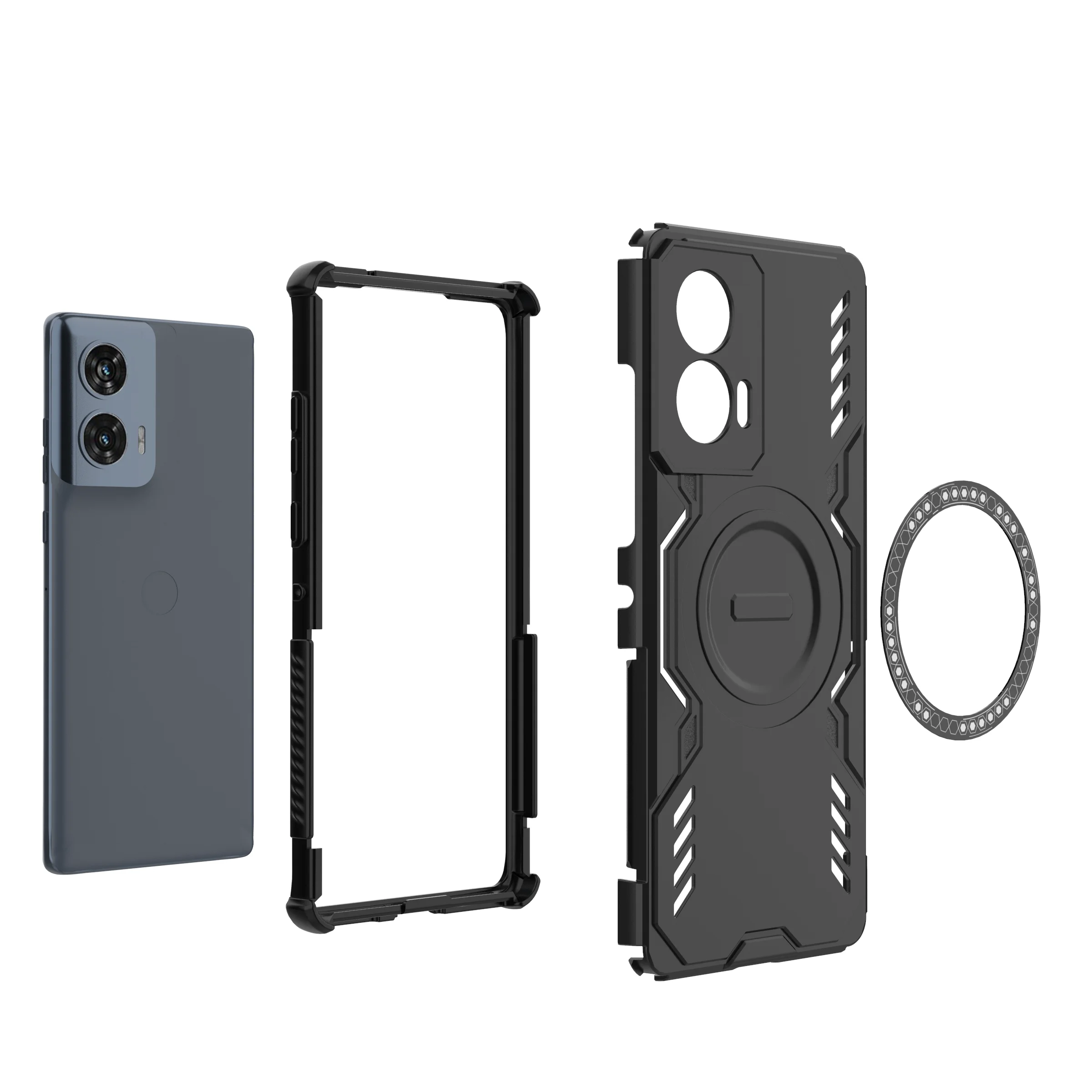 For Motorola Edge 50 Fusion Case Edge 50 5G Fusion Cover Heat Dissipatin Magnetic Case Matte PC TPU Shockproof Protective Cove