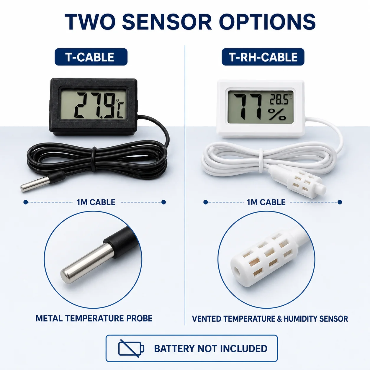 LCD Thermometer Hygrometer with Optional Probe