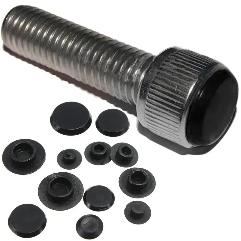 5/10/20/50pcs Protective Caps for Screws Hex Socket Allen Bolt Screw Nut Hexagon Head Cover Cap Protector M4-M12 Black