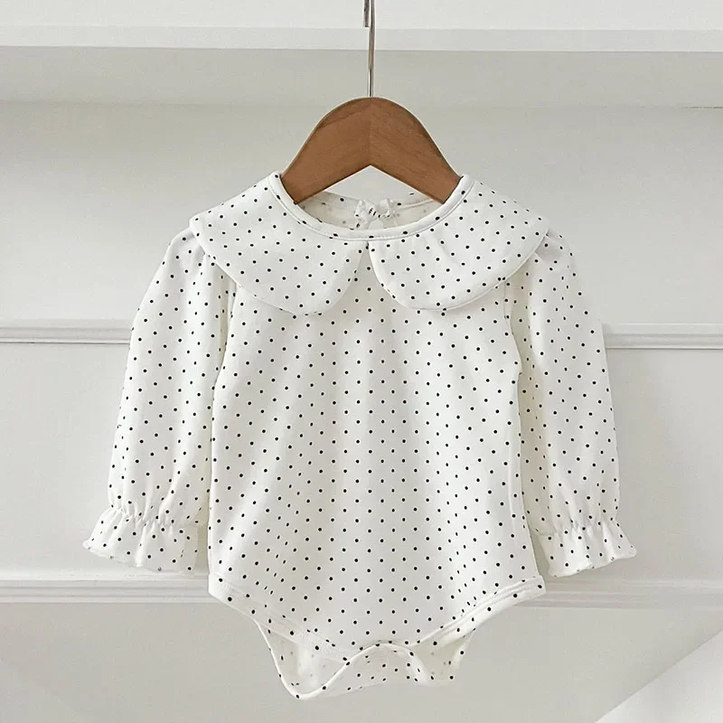 2025 New Autumn Toddler Baby Girl Romper Long Sleeved Cotton Print Infant Baby Girls Jumpsuit 0-24M Children Clothes