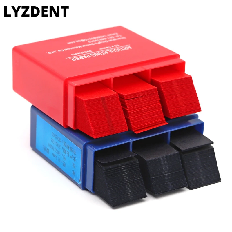 LYZDENT 55*18mm 300 Sheet/Box Dental Articulating Paper Strips Red/Blue Dental Lab Instrument Teeth Whitening as Dentist Tools