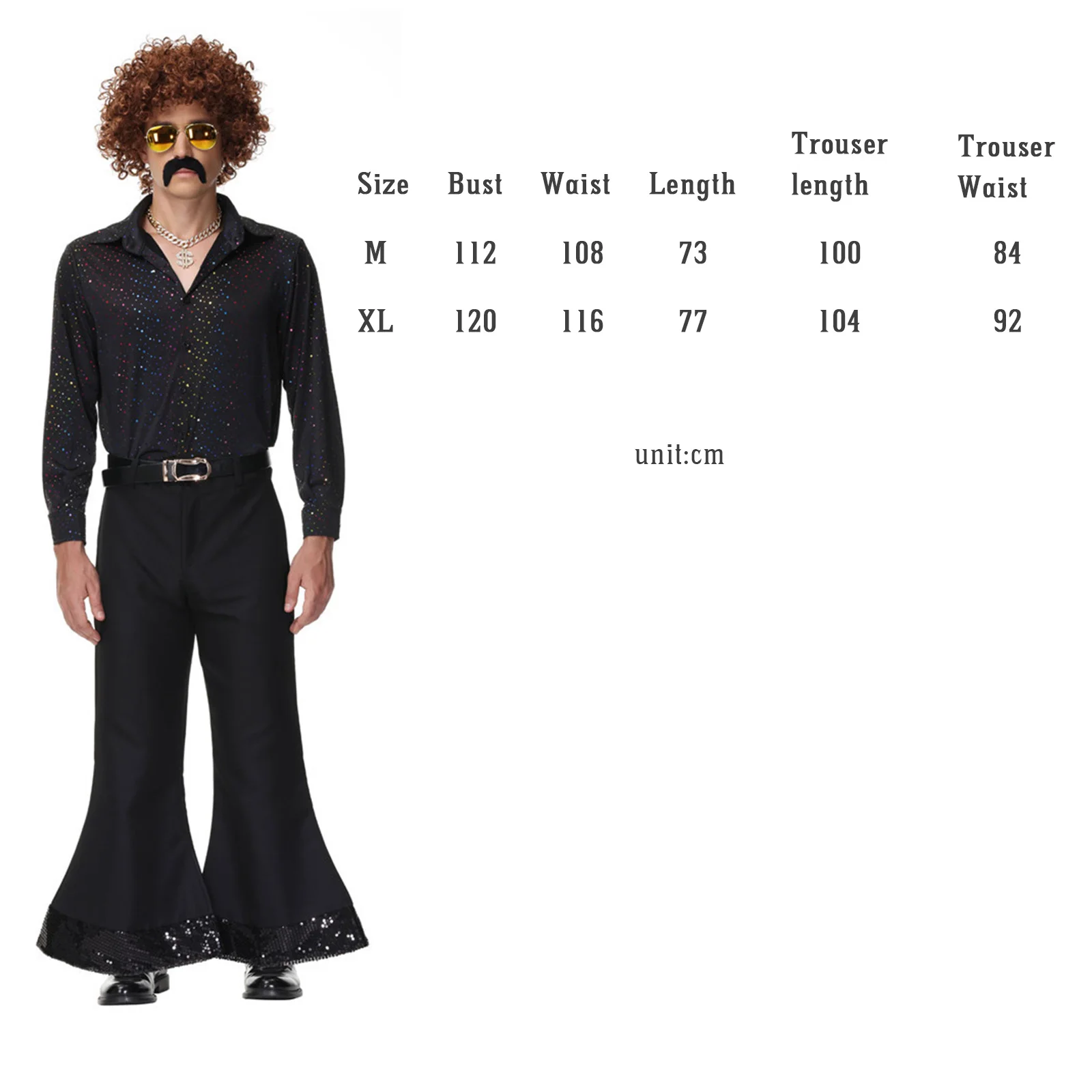 70s 80s Disco Cosplay Hip-hop Star Lead Stage Dance Dress Uniform Men Women Bar Singer Performance Cosplay Costume Retro