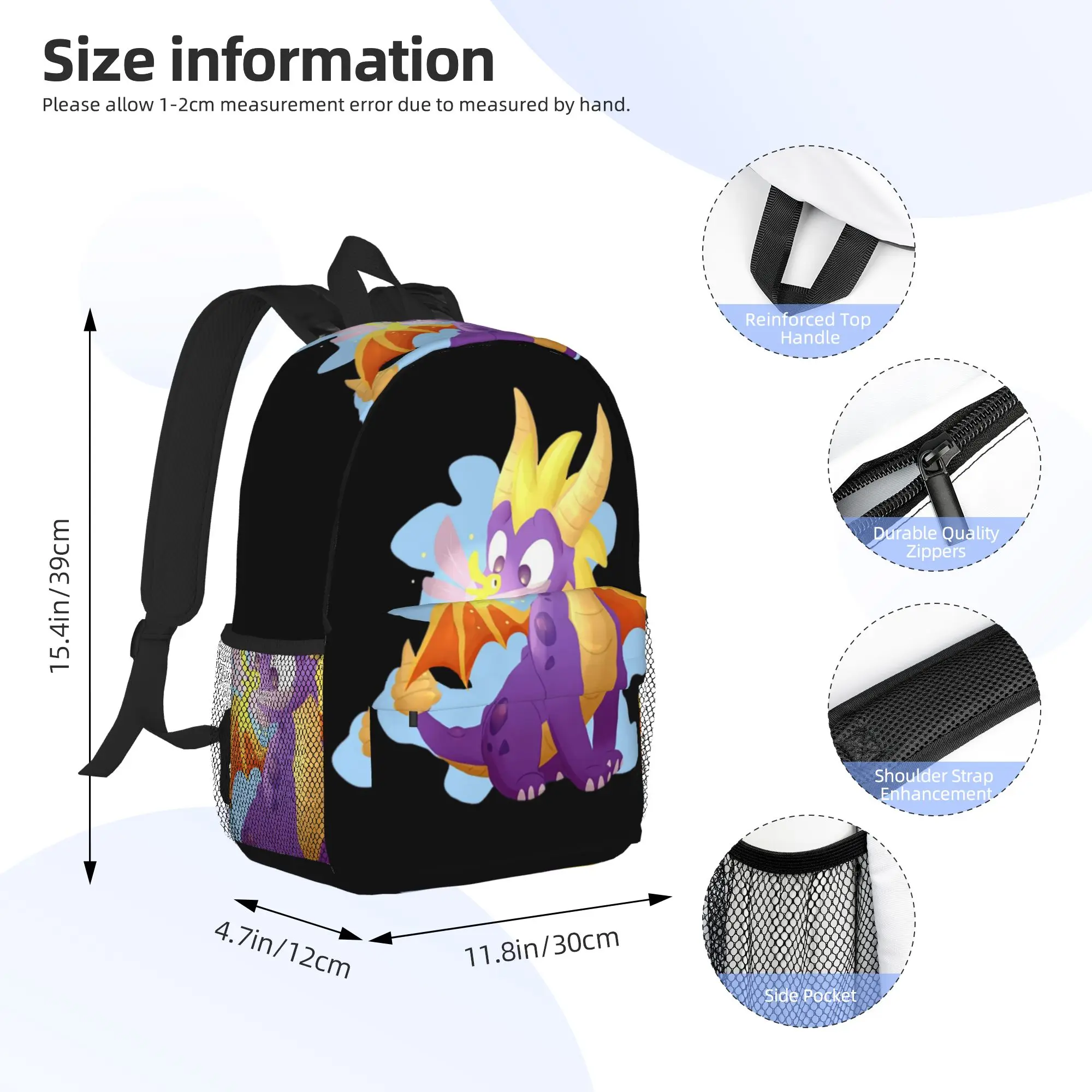 Ice Spyro Backpack Hot Sale Daypack Large Capacity Boys Girls BookBag Shoulder Bags for Men Women School Bag
