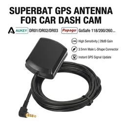 Superbat GPS Digital Radio Receiver Antenna 3.5mm Male Connector for AUKEY Papago Vechicle Car Dash Camera