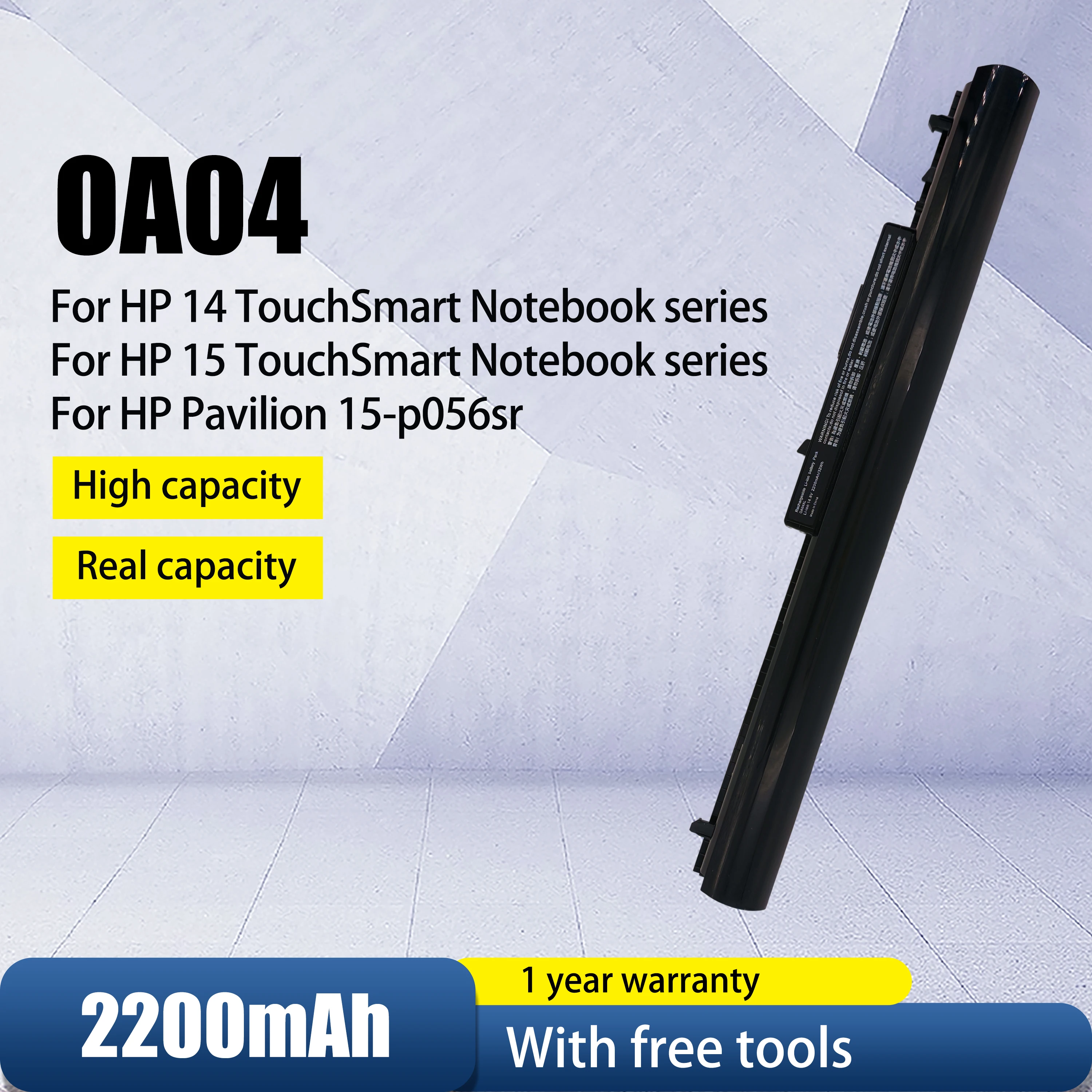 

2600mAh OA04 Laptop Battery for HP 240 245 250 G2 G3 HSTNN-PB5S HSTNN-IB5S HSTDX 15-G020DX 15-R137WM 15-D035DX 250 G3 15-D020DX