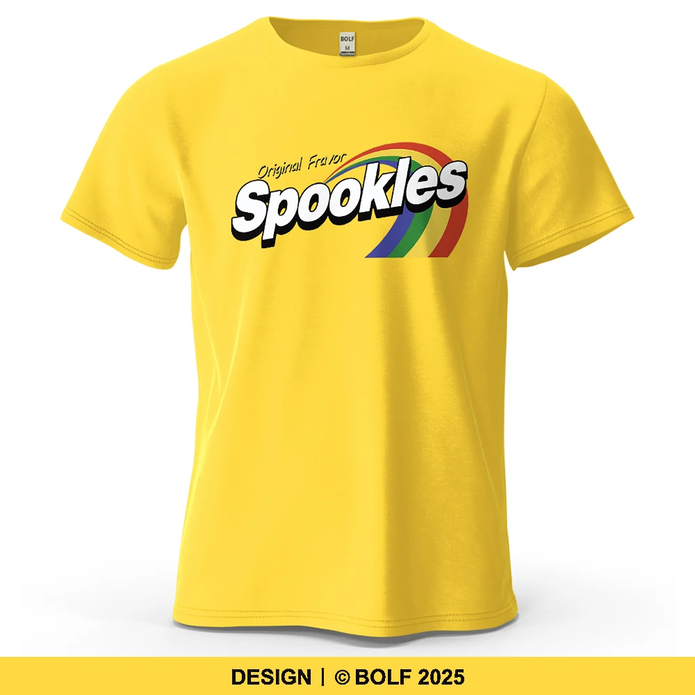 Original Flavour Spookles Whimsical Bedrucktes Herren-T-Shirt aus 100 % Baumwolle, bunte Grafik-T-Shirts für Damen, Tops, T-Shirts, Streetwear