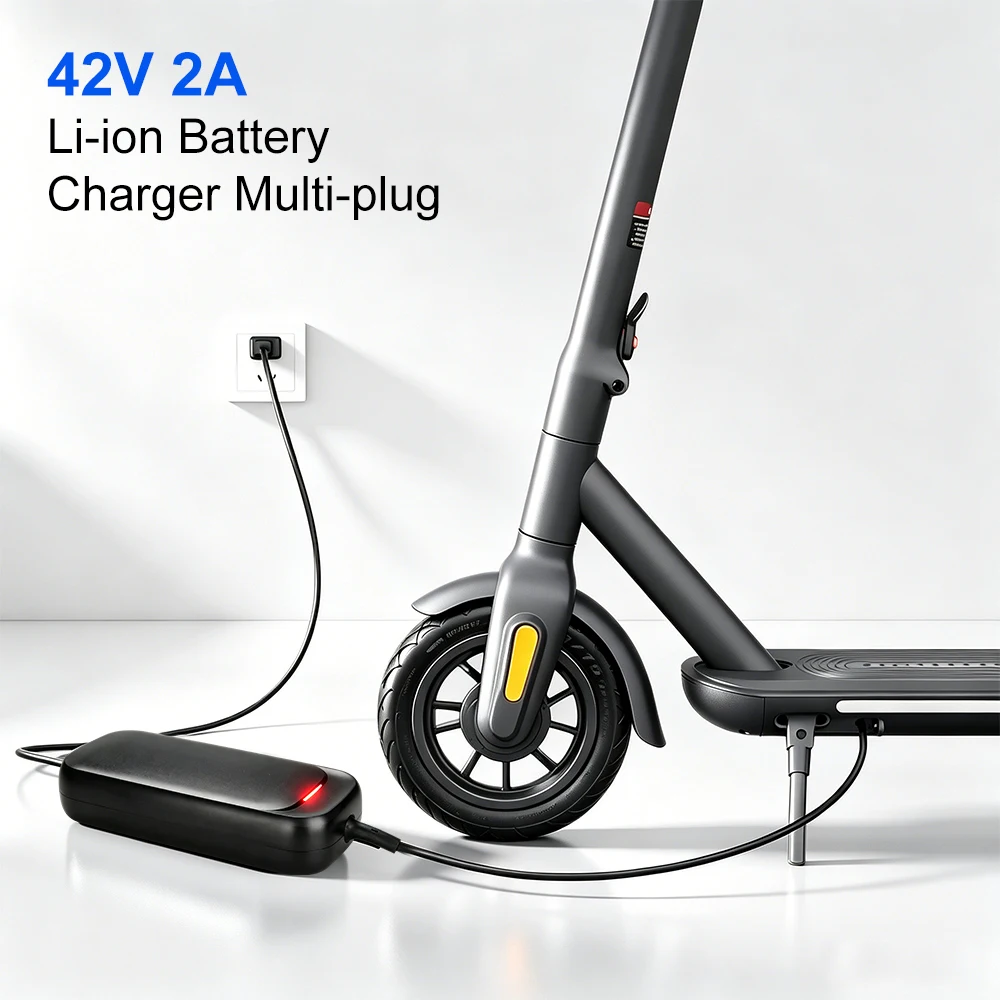42V 2A Lithium Battery Charger for 10S 36V Battery Smart Auto Stop Electric Scooter Hoverboard E Bike Replacement Charger