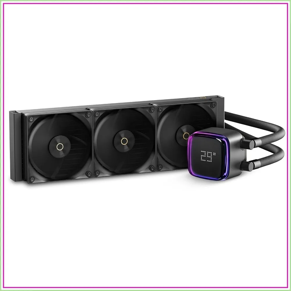 

360mm AIO CPU Cooler with Digital Display, ARGB Pump, FDB PWM Fans, TDP 300W, Intel/AMD