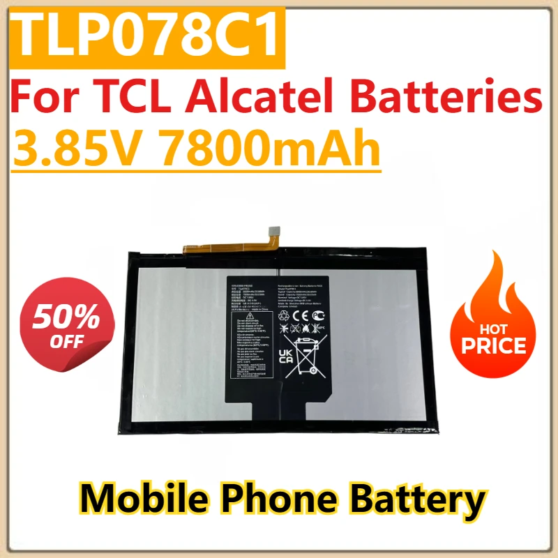 

New TLP078C1 TLP078CA Laptop Battery 3.85V 7800mAh For TCL Alcatel Batteries