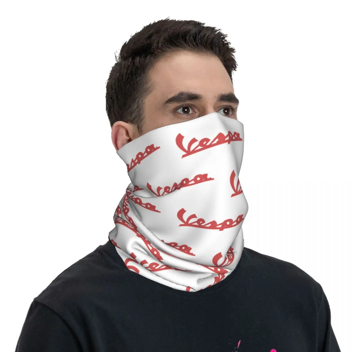 Italy Vespas Motorcycle Bandana Neck Gaiter Printed Motor Balaclavas Wrap Scarf Headband Outdoor Sports for Men Adult Breathable