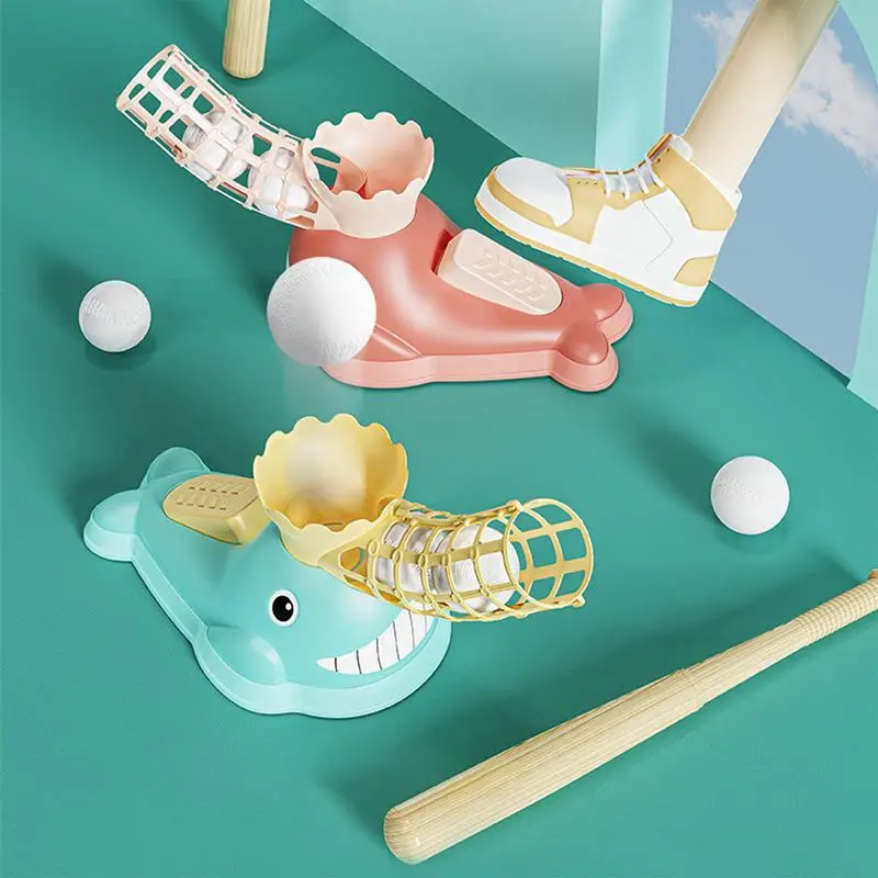 آلة إبريق البيسبول مع مضرب و6 كرات بيسبول للأطفال، معدات تدريب ألعاب رياضية خارجية قابلة للتعديل في الفناء الخلفي