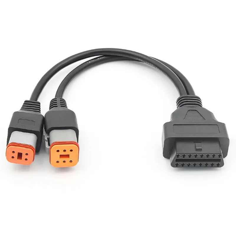 LT033 2IN1 for Harley Motor OBD Connecting Cable 6pin 4pin Code Reader Compatible for Harley Motorcycle Engine Analyzer