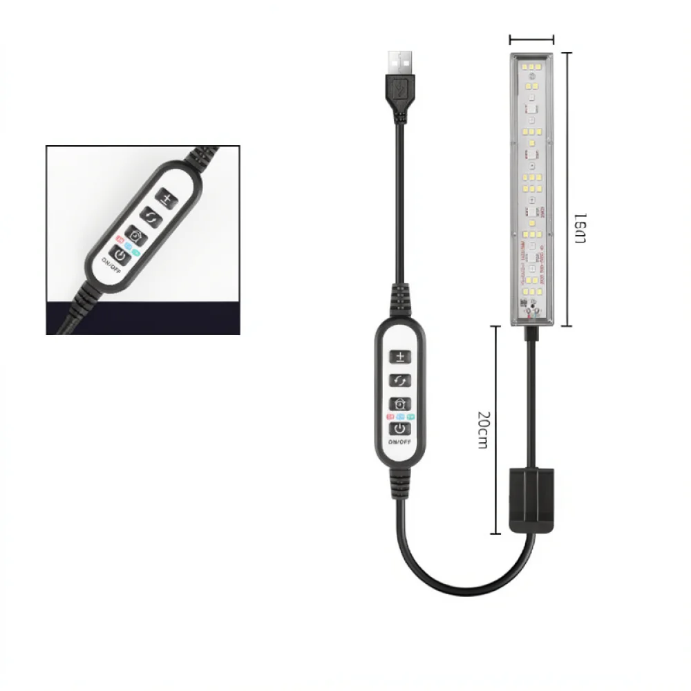 Reliable LED Fish Tank Lamp USB Clip On Aquarium Lighting Multi Color Timer Mode For Growing Aquatic Plants