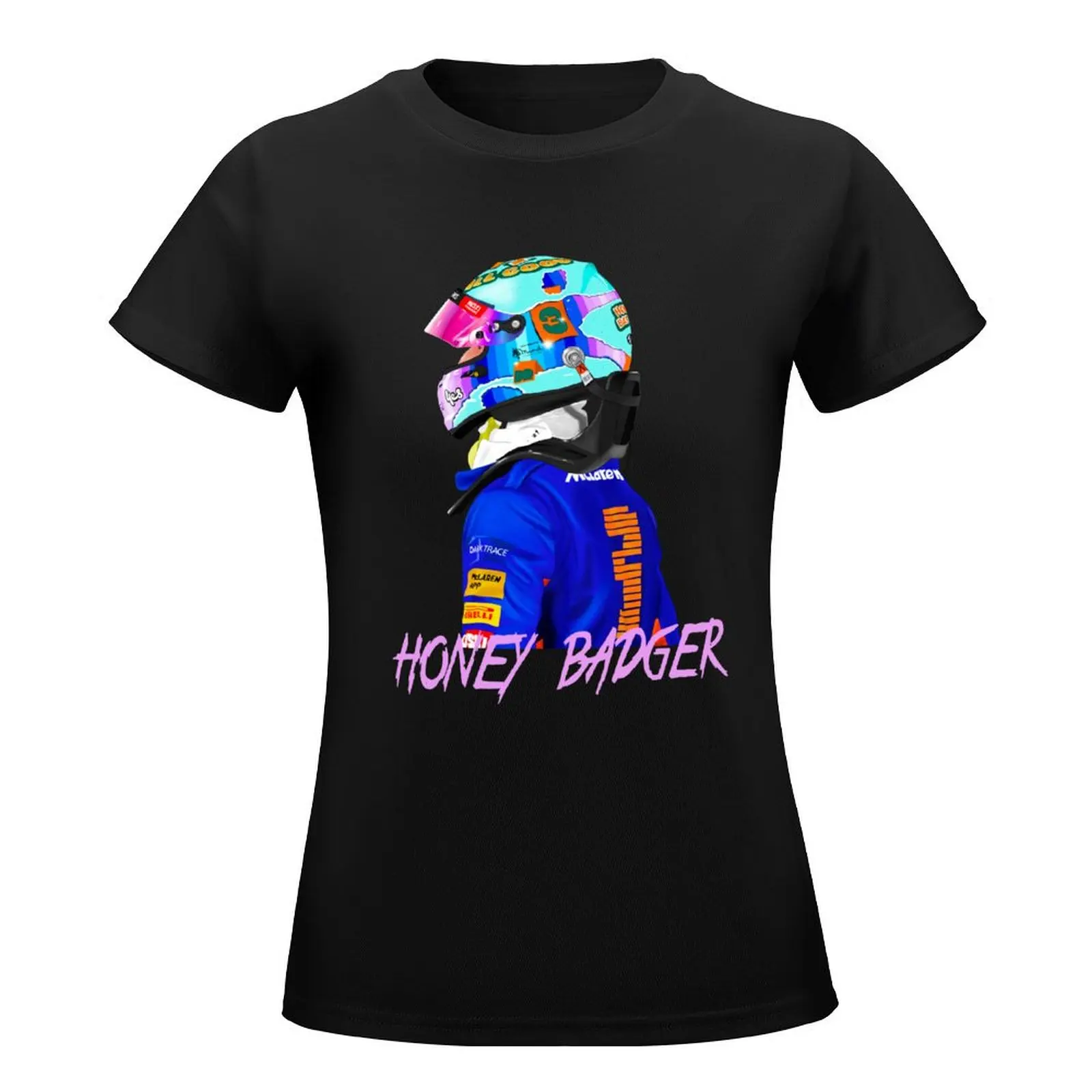 Honey Badger print T-Shirt tops vintage clothes cute clothes t-shirt dress for Women graphic