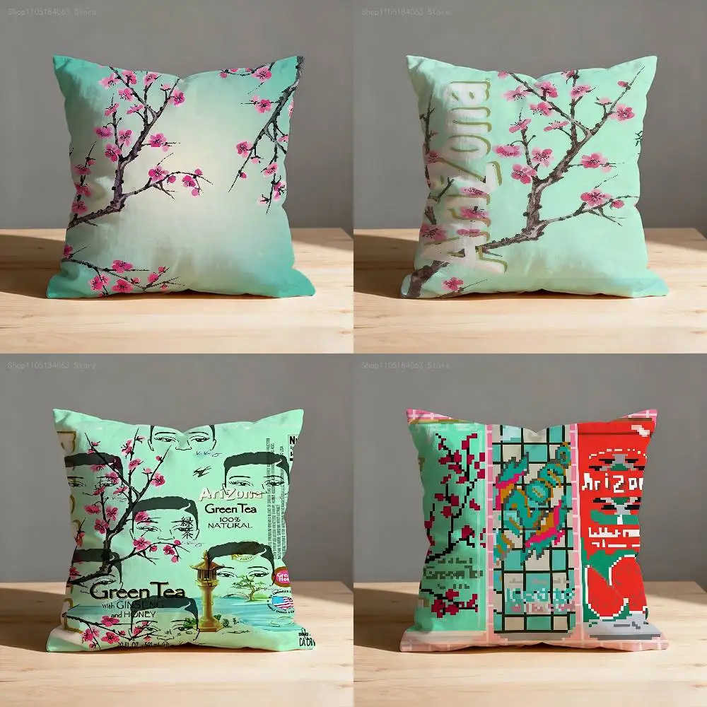 

A-ArizonaES Iced Green Tea Throw Pillow Case For 50x50cm 40x40cm 55x55cm 45x45cm 30x30cm Square Bedroom Pillowcase Cover