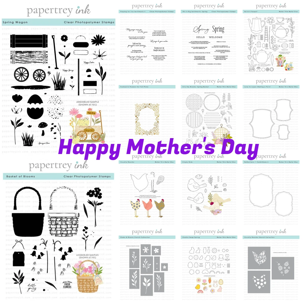 

Happy Mother's Day Die Build-A-Teapot Metal Cutting Dies Stamps Stencil Hot Foil Making Template DIY Handmade Embossed Paper
