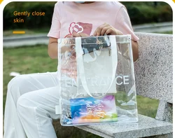 PVC Handbag Jelly Transparent Bag Laser Tpu Packaging Bag Fantasy Cosmetics Gift Souvenir