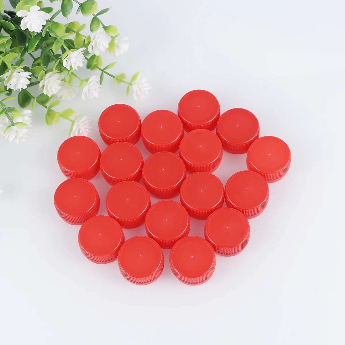 

100 Pcs Plastic Bottle Cap Caps Bottles Water Reusable Drinking Milk Toppers White
