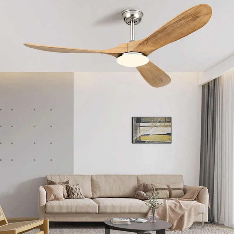 NEW 60 70 Inch Ceiling Fan Industrial Vintage Wooden Ventilator No Light Remote Control Decorative Blower Wood Retro Large Fans