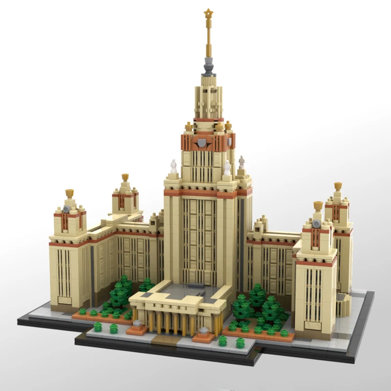 

2947 pieces of MOC block toy Moscow State University 1:800 scale model creative gift for skyscraper lovers