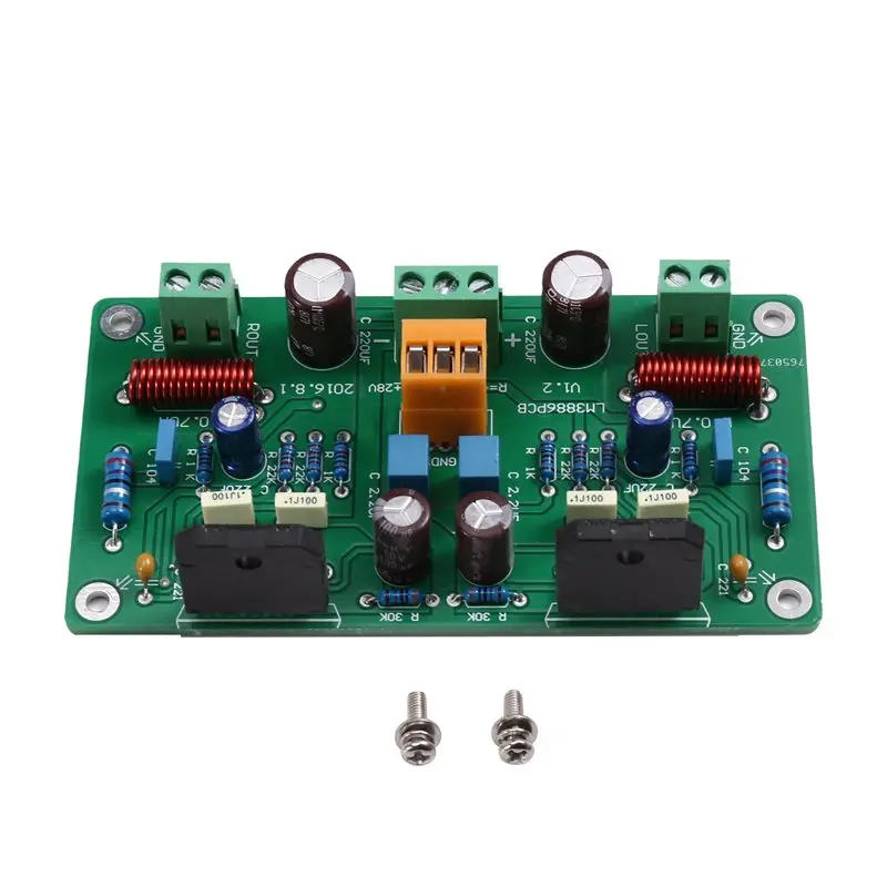 

Плата усилителя звука A33T-Stereo High-Fidelity Audio на базе LM3886, с низким уровнем шума и минимальными искажениями, модуль усилителя мощности
